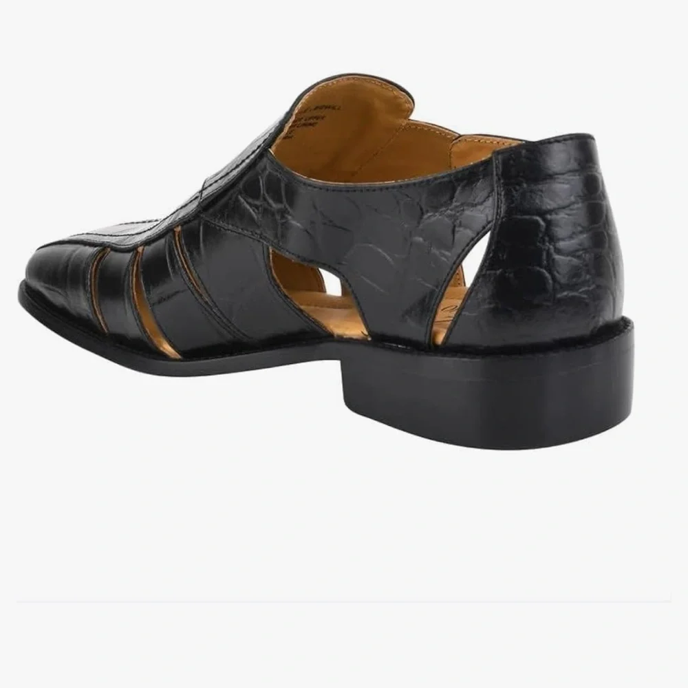 Liberty Zeno Men’s Black Dressy Loafers with Glossy Leather Finish, Size 13, New